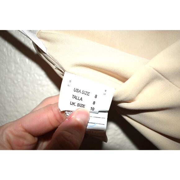 Morilee Champagne Sheath Strapless Bridesmaid Dress Size 8 - Picture 7 of 7